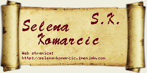 Selena Komarčić vizit kartica